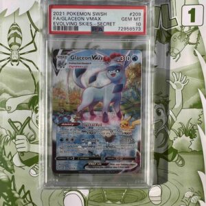 Pokemon Glaceon VMAX 209/203 Evolving Skies Secret Rare Alt Art #209 PSA 10